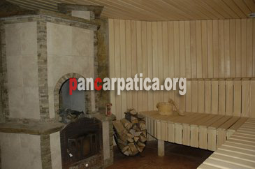 Imagine sauna in interiorul pensiunii Poiana Izvoarelor din Vatra Dornei cu efect de vindecare sau de prevenire a bolilor cat si pentru relaxare