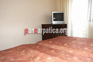 Imagine dormitor incapator si cochet cu 2 paturi simple la pensiunea Musatini din Putna